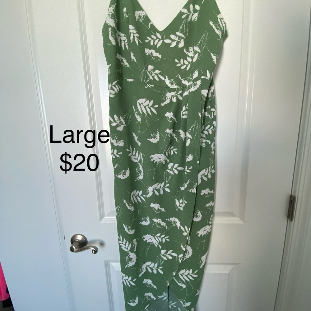 Green Floral Maxi Dress